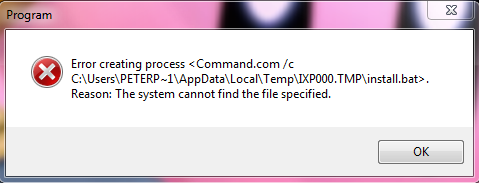 Iexpress Post Install Commands